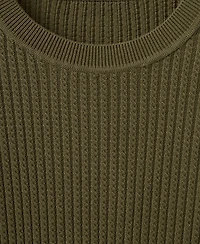 Mango Men's Fine Knit Microstructure Sweater