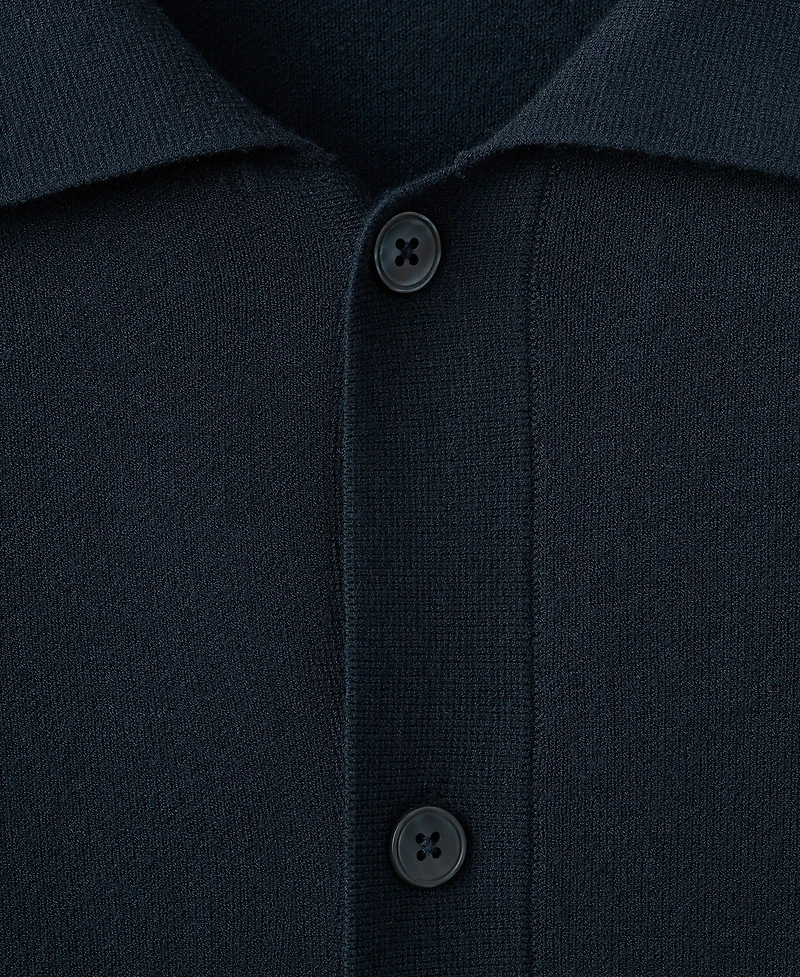 Mango Men's Fine Knit Comfort Stretch Cardigan Sweater