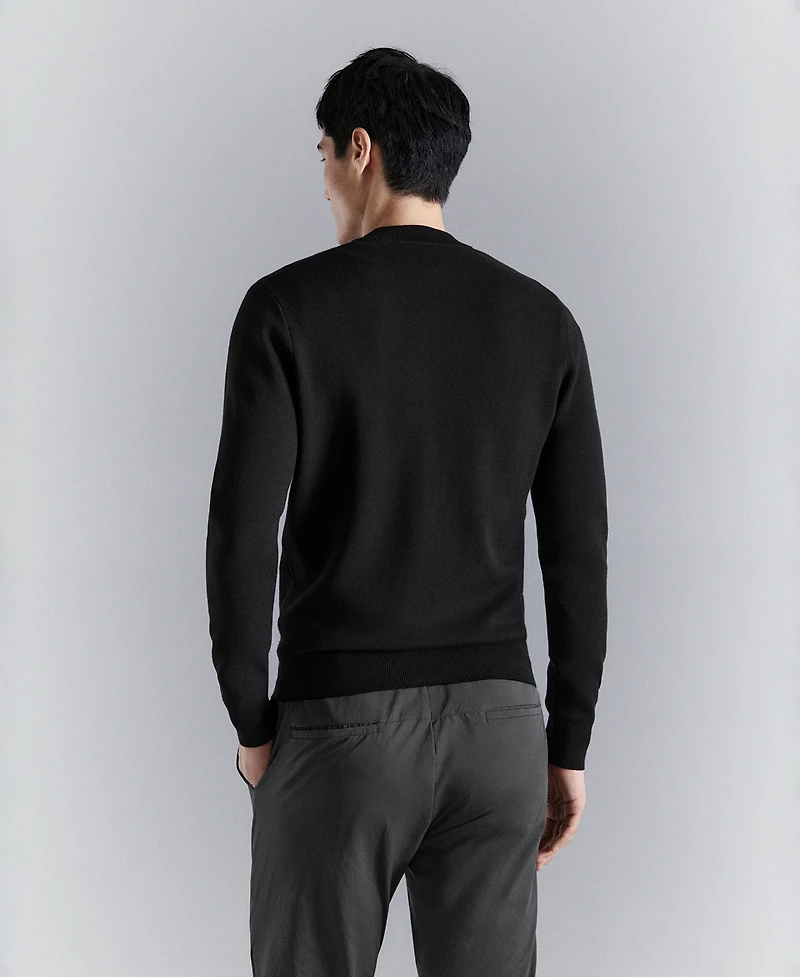 Mango Men's Comfort Stretch Knit Cardigan Sweater