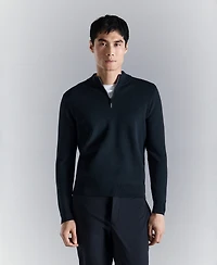 Mango Men's Comfort Stretch Zip-Up Sweater