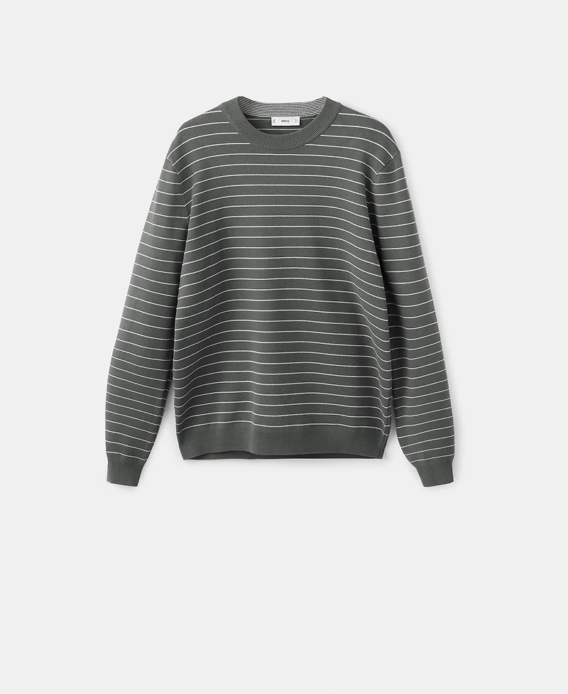 Mango Men's Comfort Stretch Striped Sweater