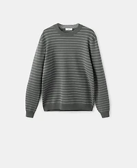 Mango Men's Comfort Stretch Striped Sweater