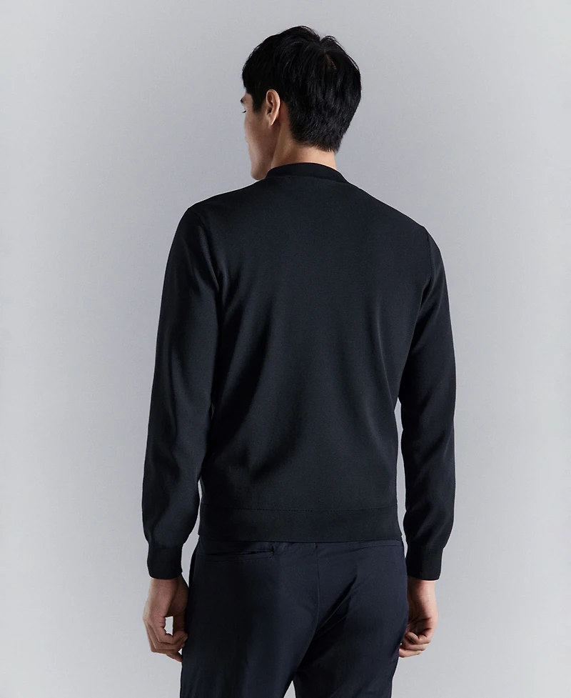 Mango Men's Combined Knit Bomber Jacket