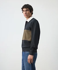 Mango Men's Cotton Polo Sweatshirt