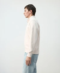 Mango Men's Cotton Zip-Neck Sweatshirt