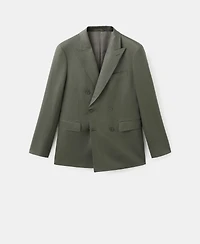 Mango Men's Amalfi Slim Fit Double-Breasted Suit Blazer