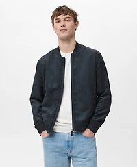 Mango Men's Suede-Effect Bomber Jacket