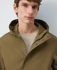 Mango Men's Pockets Water-Repellent Parka