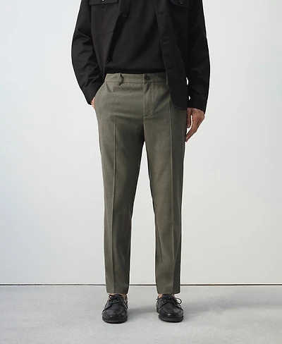 Mango Men's Slim-Fit Cropped Pants