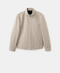 Mango Men's Prince of Wales Check Zip-Up Jacket