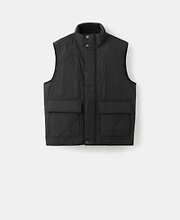 Mango Men's Lightweight Quilted Water-Repellent Vest