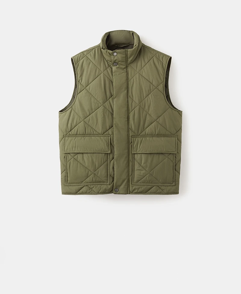 Mango Men's Lightweight Quilted Water-Repellent Vest