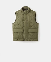 Mango Men's Lightweight Quilted Water-Repellent Vest