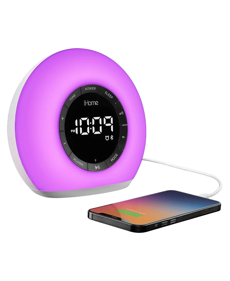 iHome Sunrise iBT32 Bluetooth Color-Changing Alarm Clock Radio