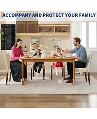 gaomon Parsons Button Tufted Dining Chairs Set of 2, Upholstered Fabric Chairs with Wood Legs