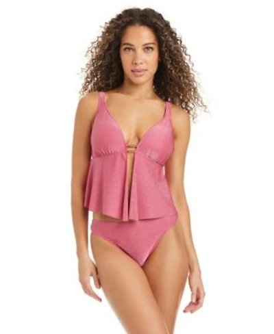 Bar Iii Fly Away Tankini Hipster Bottoms V Neck Tankini Top