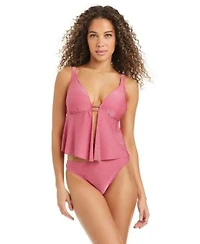 Bar Iii Fly Away Tankini Hipster Bottoms V Neck Tankini Top