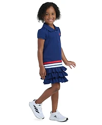 adidas Girls' 2T-6X Ribbed Polo Collar Dress