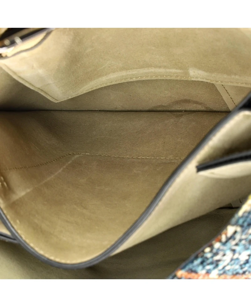 Pre-Owned Chloe Medium Faye Shoulder Bag Leather and Tapestry