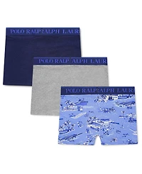 Polo Ralph Lauren Big Boys Cotton Stretch Boxer Briefs 3-Pack