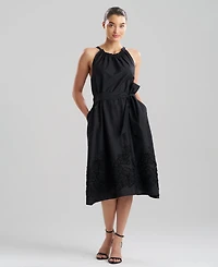 Natori Women's Carnation Embroidery Halter Neck Midi Dress