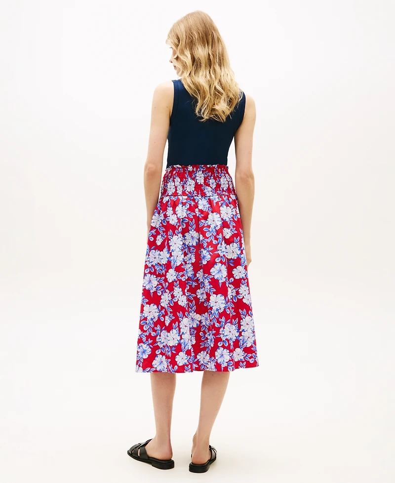Tommy Hilfiger Women's Smocked Pull-On Midi Skirt