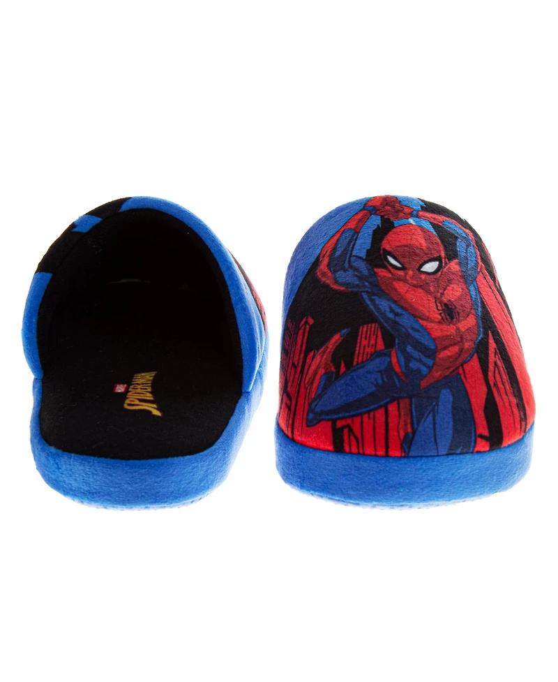 Spider-Man Toddler Marvel Slippers Cozy, Plush, and Fun House Footwear