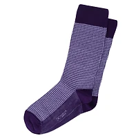 Trafalgar Men's Doyle Houndstooth Design Mercerized Cotton Mid-Calf Socks