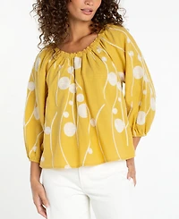 Liverpool Los Angeles Petite Boat Neck Blouse