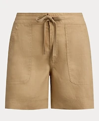 Lauren Ralph Women's Wide Leg High Rise Shorts