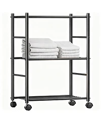 Yigii 3 Tier Metal Shelving Unit with Wheels