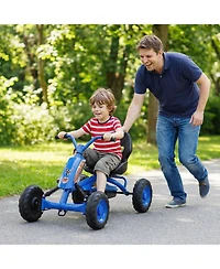 Mecale Go Kart for Kids 4 Wheel with Steering Handlebars and Adjustable