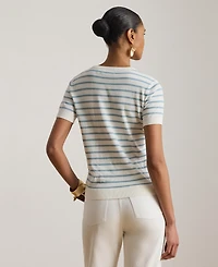 Lauren Ralph Women's Short-Sleeve Ribbed Sweater