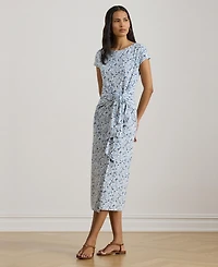 Lauren Ralph Women's Floral Boat Neck Dress