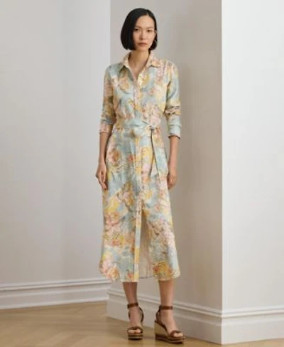 Lauren Ralph Lauren Womens Printed Point Collar Shirt Dress