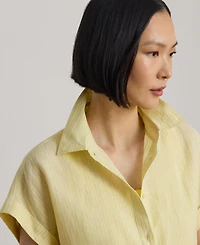 Lauren Ralph Women's Relaxed Fit Short-Sleeve Shirt