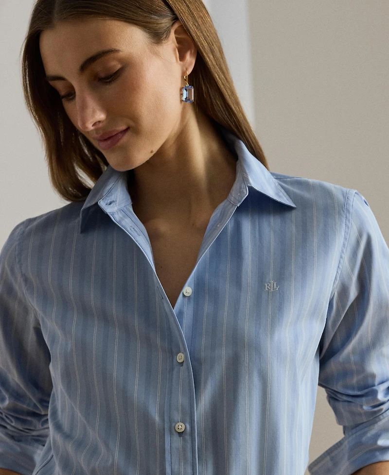 Lauren Ralph Women's Striped Long-Sleeve Shirt