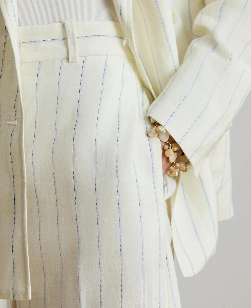 Lauren Ralph Women's Striped Wide Leg Pants