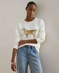 Lauren Ralph Women's Cotton Dog Sweater