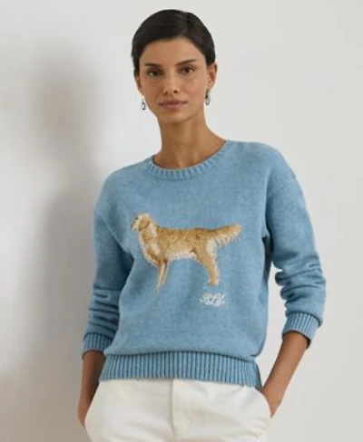 Lauren Ralph Lauren Womens Cotton Dog Sweater