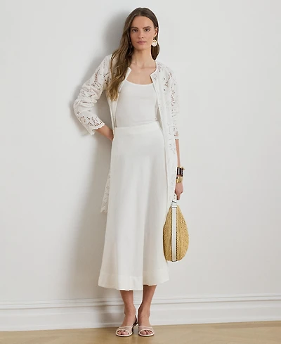 Lauren Ralph Women's Paisley-Eyelet Tunic Jacket