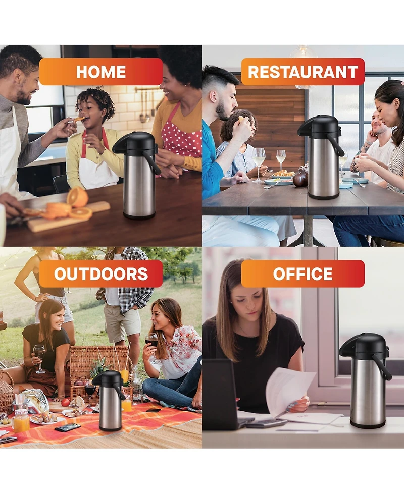 Vondior Thermal Coffee Carafe Dispenser oz: Insulated Hot/Cold Stainless Steel