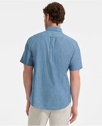 Lands' End Men's Short Sleeve Easy Fit Chambray Shirt