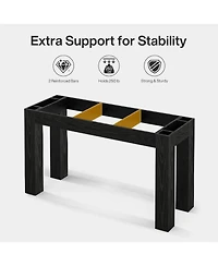 Tribesigns 63" Rectangular Dining Table, Rustic Wooden Kitchen Table with 4 Sturdy Legs