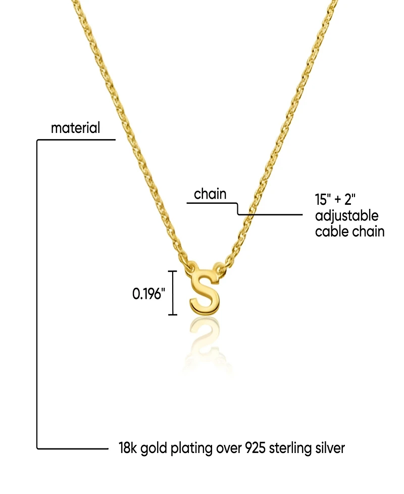 Oak & Luna Inez Initial Necklace