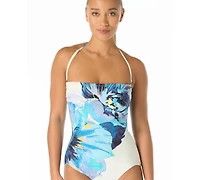 Carmen Marc Valvo Women's Bandeau One-Piece Swimsuit