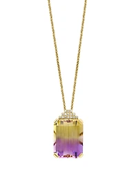 Ametrine (13-5/8 ct. t.w.) & Diamond (1/20 ct. t.w.) 18" Pendant Necklace in 14k Gold