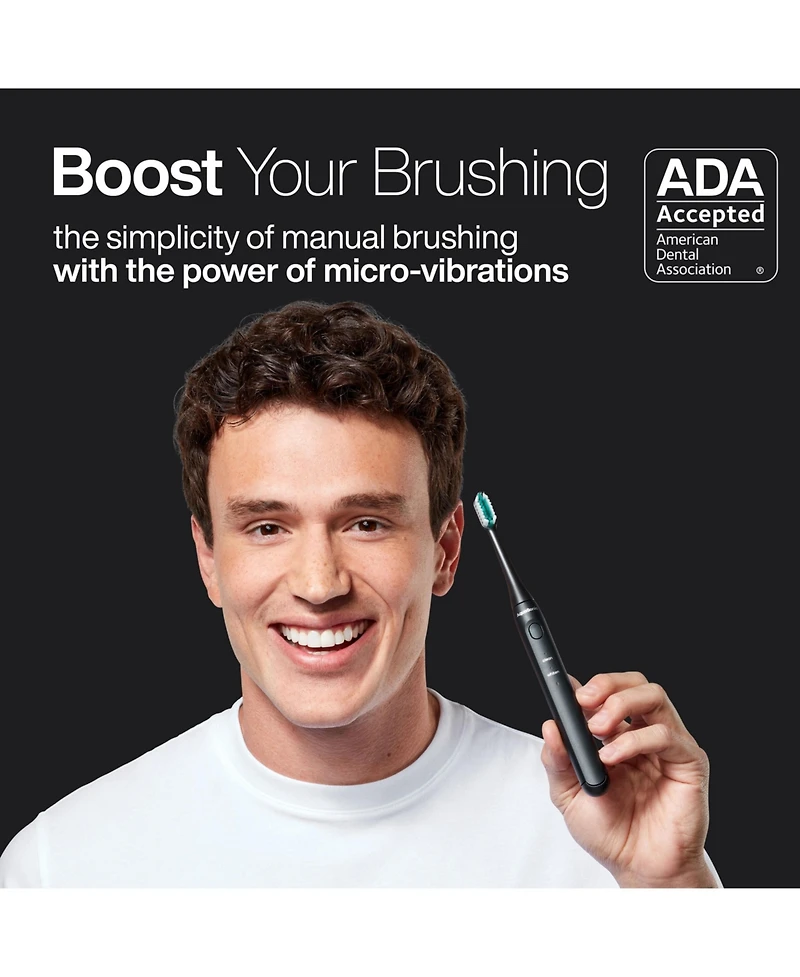 AquaSonic Icon Rechargeable Electric Toothbrush - Ada Accepted, Magnetic Holder, Slim Travel Case, 2 Brushing Modes, Smart Time