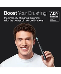 AquaSonic Icon Rechargeable Electric Toothbrush - Ada Accepted, Magnetic Holder, Slim Travel Case, 2 Brushing Modes, Smart Time