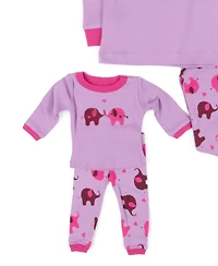 Leveret Toddler Girls Matching Doll Snug-Fit Cotton Long Sleeve All-Over Animal Print Pajamas